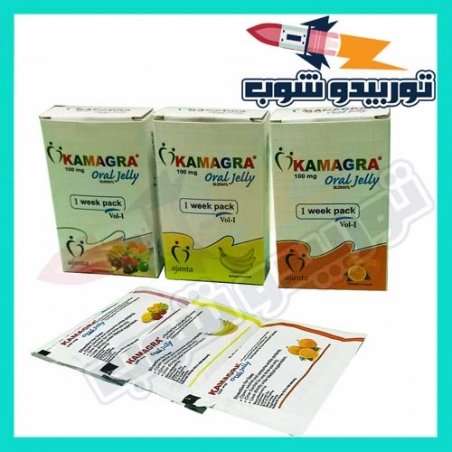 عبوة كماجرا جل الهندى الاصلى بالفواكة - Kamagra Gel 7 أكياس